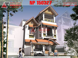 Mẫu thiết kế nhà 8x14m 3 tầng mặt tiền 8m phong cách hiện đại NP150327