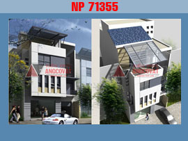 Thiết kế nhà phố 7x20m 3 tầng 4 phòng ngủ hiện đại ở Thái Bình NP71355
