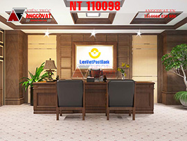 Tư vấn thiết kế nội thất văn phòng cao cấp bằng gỗ tự nhiên sang trọng vô cùng NT110098 