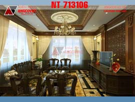 Thiết kế nội thất biệt thự đẹp bằng gỗ tự nhiên đẹp, phong cách hiện đại NT713106