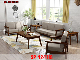 Tham khảo mẫu bàn ghế gỗ phòng khách đơn giản mà đẹp SP424119