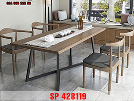Bộ bàn ăn hình chữ nhật cho phòng bếp hiện đại SP428119