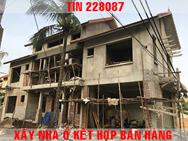 Hình ảnh thi công thực tế nhà ở kết hợp bán hàng 2 tầng ở Hà Nội TIN228087