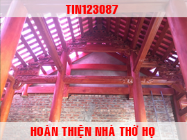 Hình ảnh thi công mẫu xây dựng nhà thờ họ đẹp mắt ở Quốc Oai, Hà Nội TIN123087