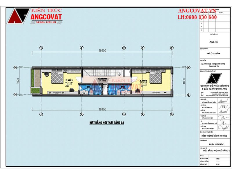 Công năng mặt bằng tầng 2 nhà 75m2 1 trệt 2 lầu