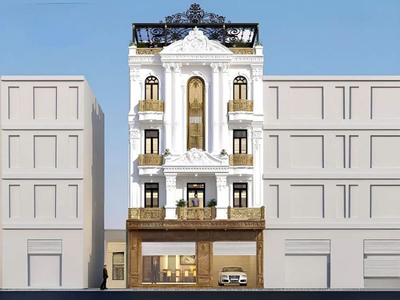 Giải pháp tích hợp gara ở tầng 1 của nhà 3 tầng