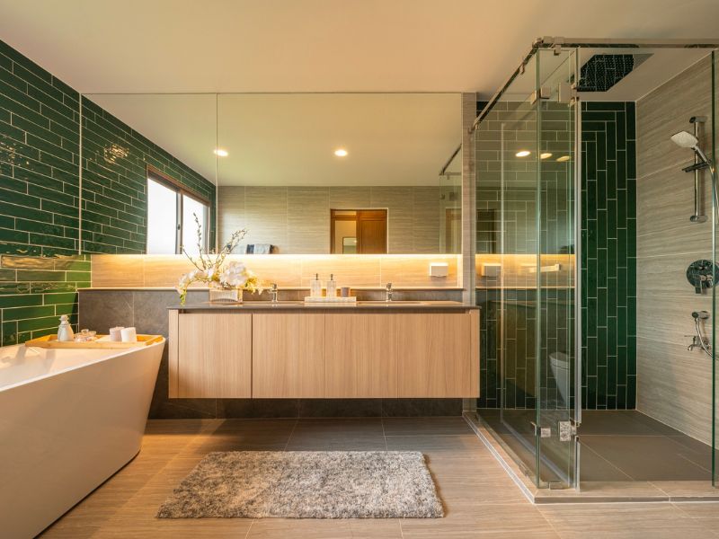 Nhà tắm rộng mang lại không gian sử dụng hiệu quả