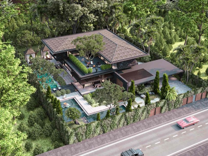 Biệt thự vườn 1 tầng mái Nhật với khuôn viên rộng rãi