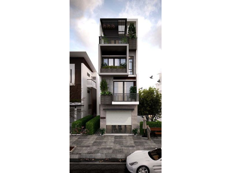 Không gian sống nhà 3 tầng 40m2