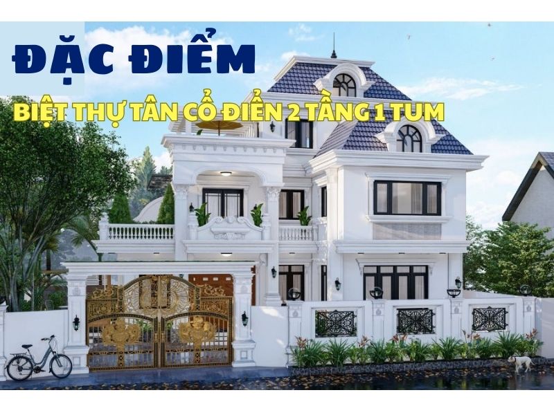 Những điểm nổi bật của mẫu biệt thự 2 tầng 1 tum tân cổ điển 
