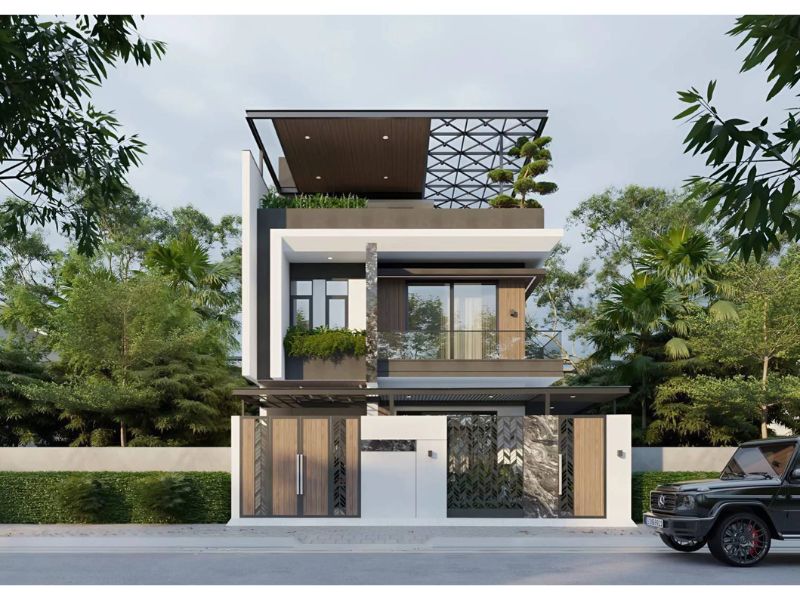 Chiêm ngưỡng mẫu nhà 2 tầng hiện đại 110m2 sử dụng vật liệu cao cấp ngân sách 1,8 tỷ