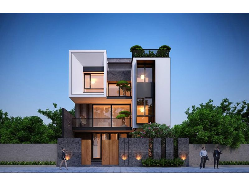 Không gian sống đẳng cấp trong nhà hiện đại 3 tầng