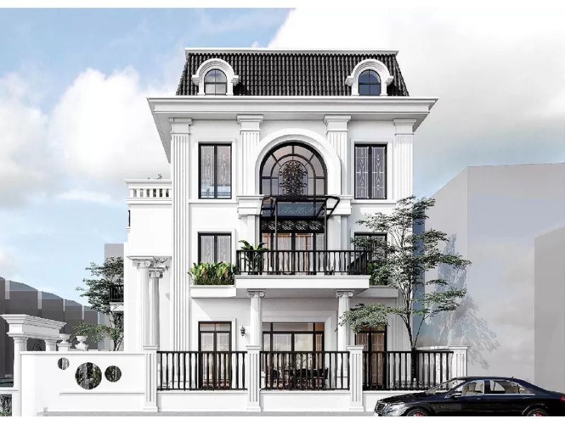 Kiến trúc nhà 3 tầng tân cổ điển sang trọng