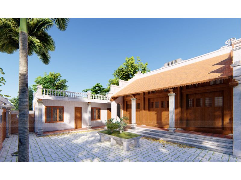 Mẫu nhà mái ngói Bắc Bộ kết hợp giữa truyền thống và hiện đại 