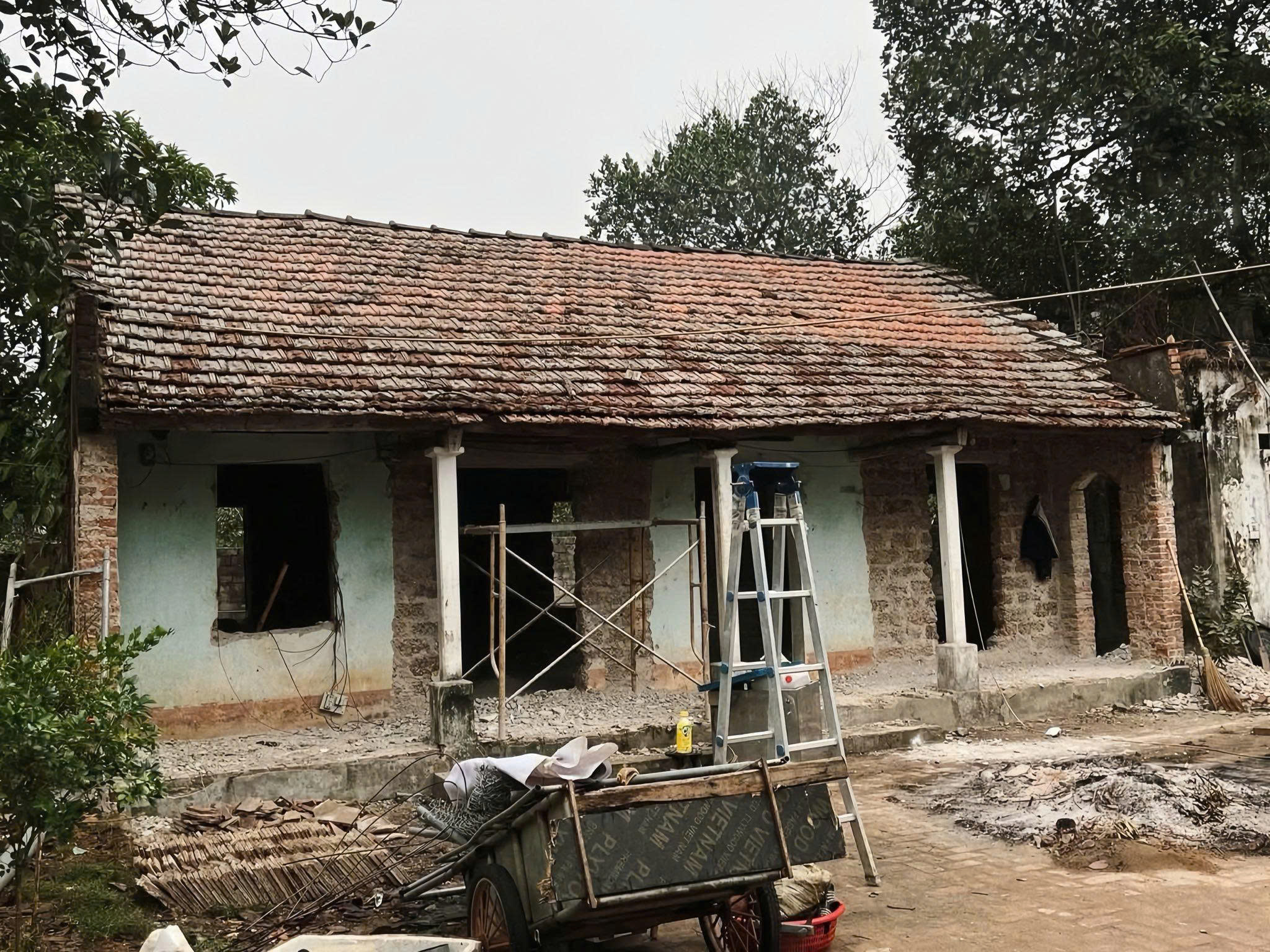 Hình ảnh xưa cũ của mẫu nhà bắc bộ truyền thống  