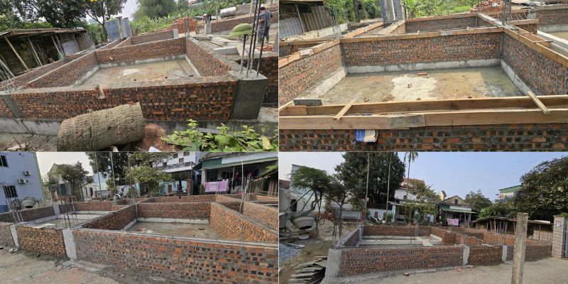 Tính diện tích phần móng 