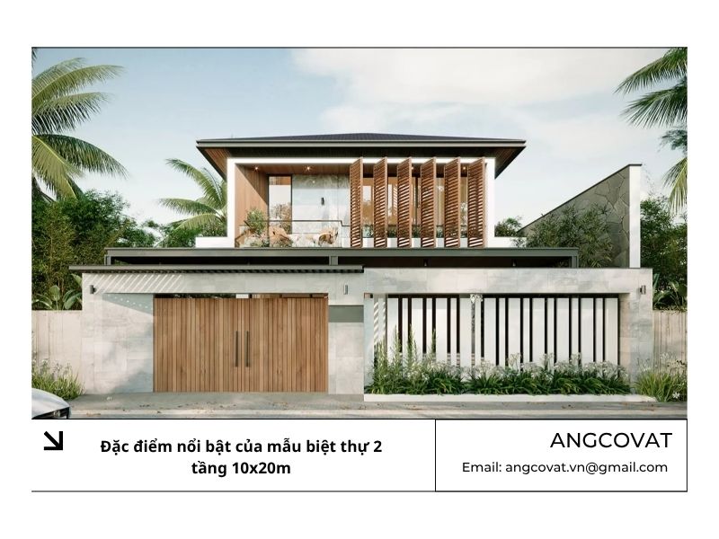 Đặc điểm nổi bật của mẫu biệt thự 2 tầng 10x20m