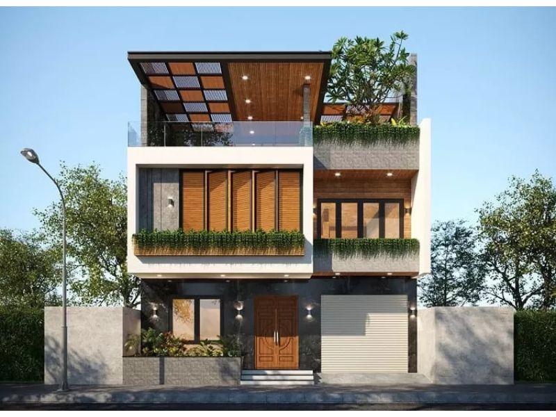 Không gian sống biệt thự 2 tầng sang trọng mặt tiền 10m