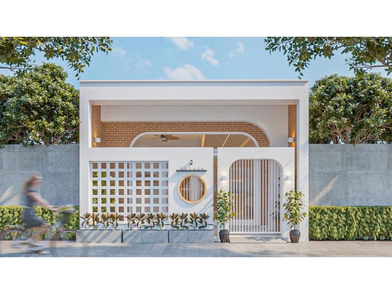 Kiến trúc nhà 1 tầng mái bằng hiện đại