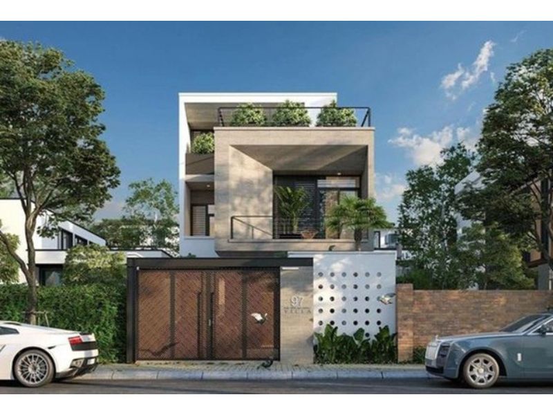 Không gian sống nhà 2 tầng mặt tiền 7m