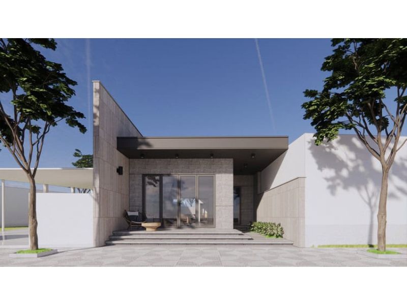 Không gian sống nhà 1 tầng mái bằng 7x20m