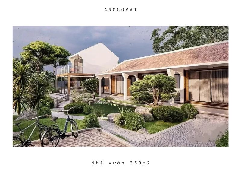Không gian sống nhà vườn thông thoáng 350m2