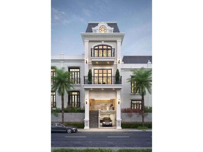 Nhà phố tân cổ điển sang trọng và đẳng cấp có tầng hầm