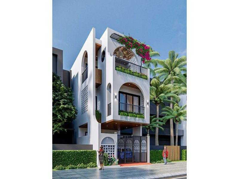 Nhà 3 tầng hài hòa với thiên nhiên