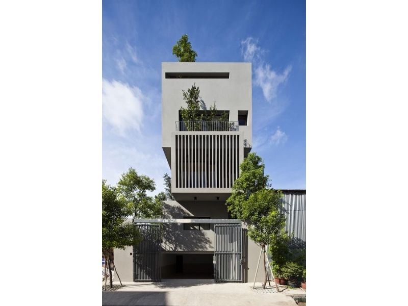 Kiến trúc nhà hiện đại đẳng cấp mặt tiền 5m