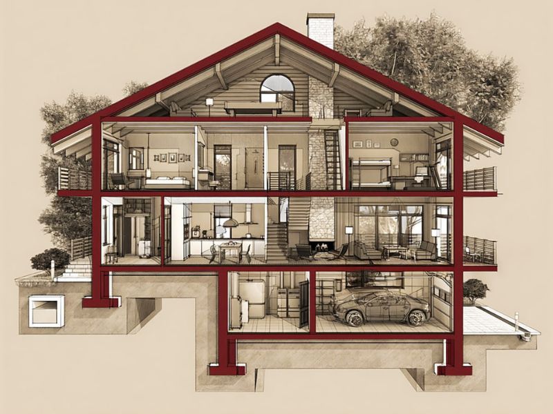 Giải pháp bố trí tầng hầm cho mẫu nhà phố mặt tiền 5m