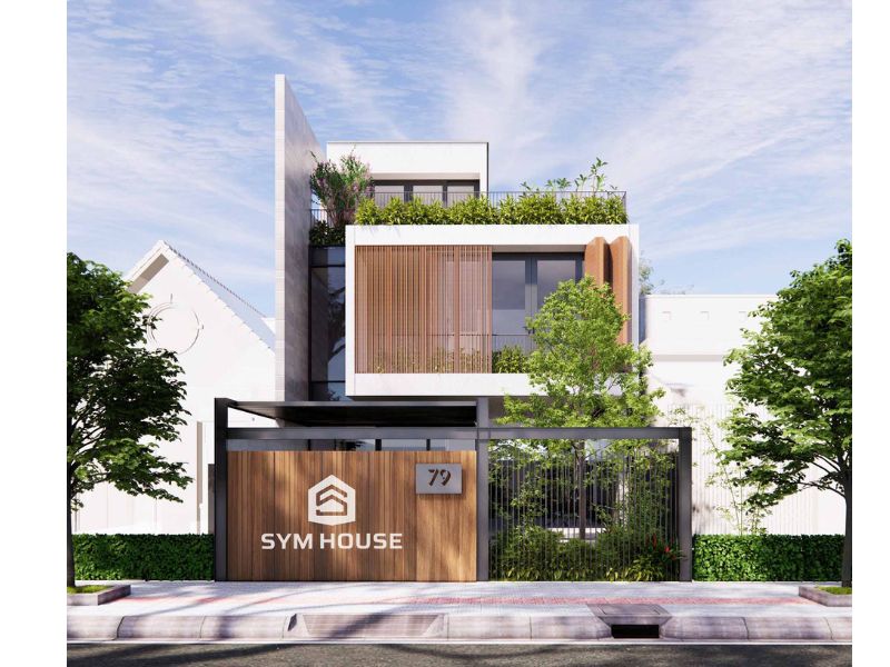 Thiết kế mẫu nhà 4 phòng ngủ 2 tầng kết hợp vật liệu cao cấp 