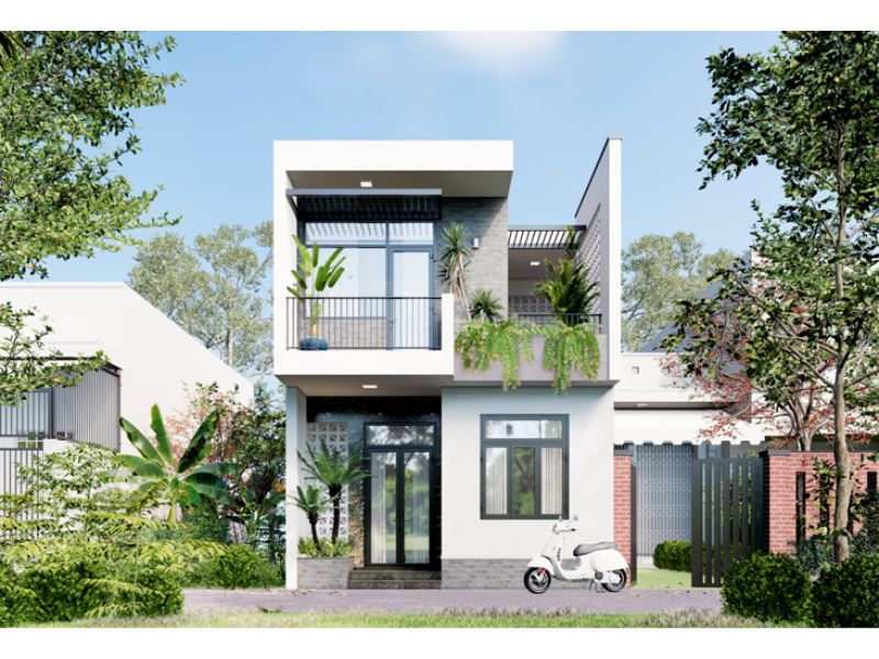 Mẫu nhà 4 phòng ngủ 2 tầng hiện đại tối giản mà tinh tế 