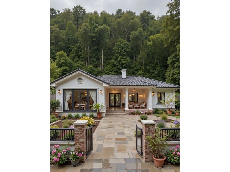 Nhà vườn 1 tầng đẹp mê lòng người