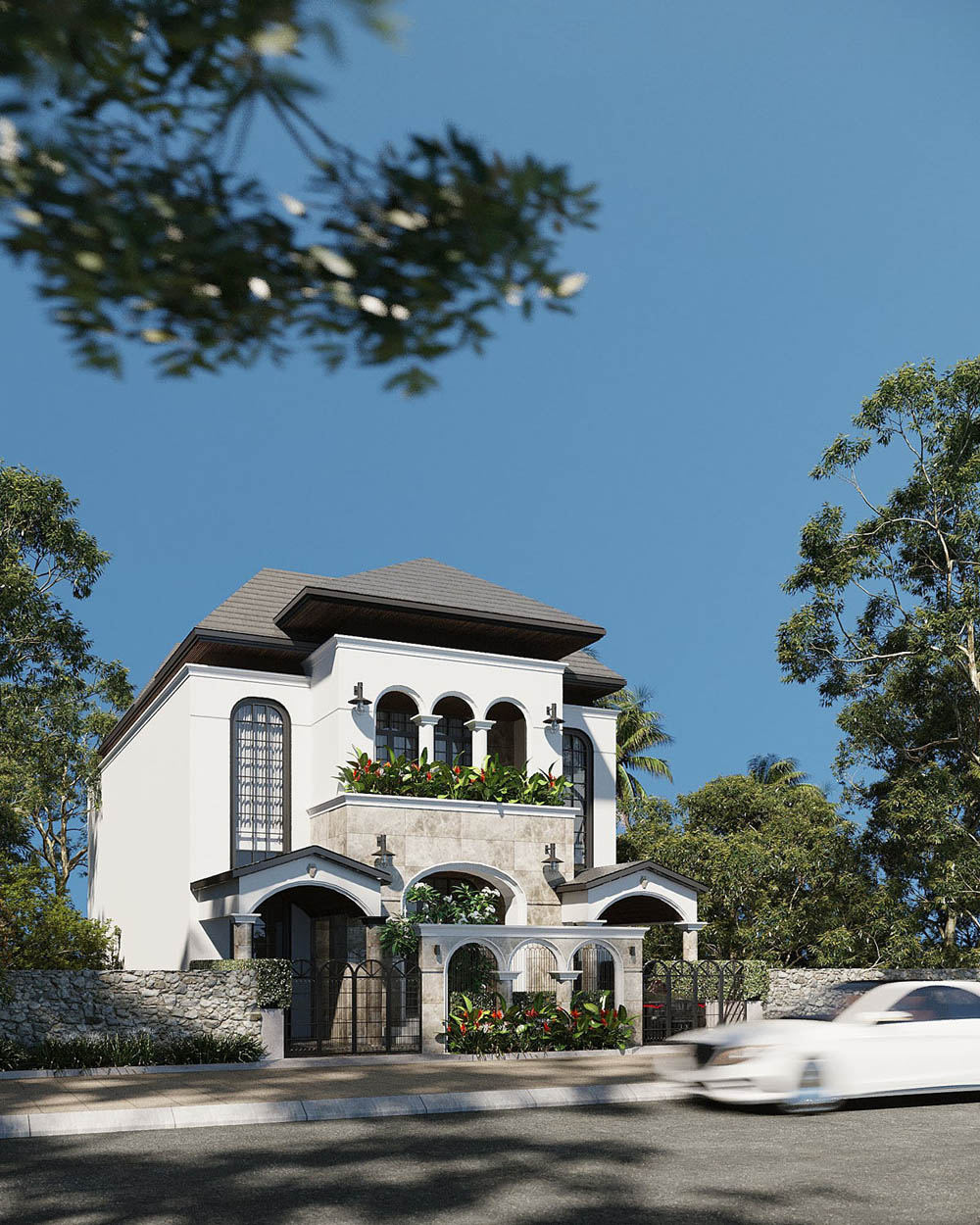 Kiến trúc nhà vườn phong cách indochine đẳng cấp