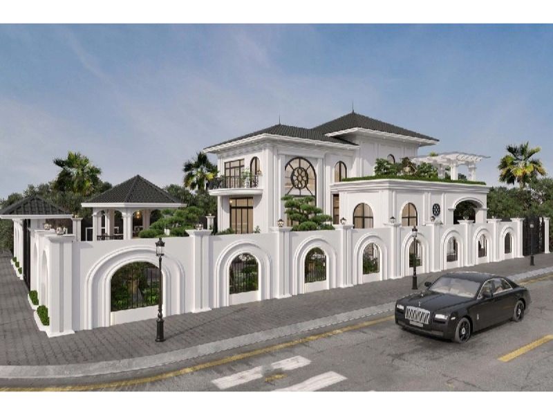 Nhà vườn phong cách Indochine 2 mặt tiền