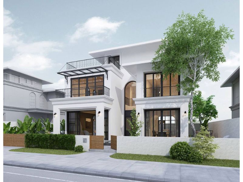 Biệt thự 2 tầng liền kề xây dựng tối ưu chi phí 220m2