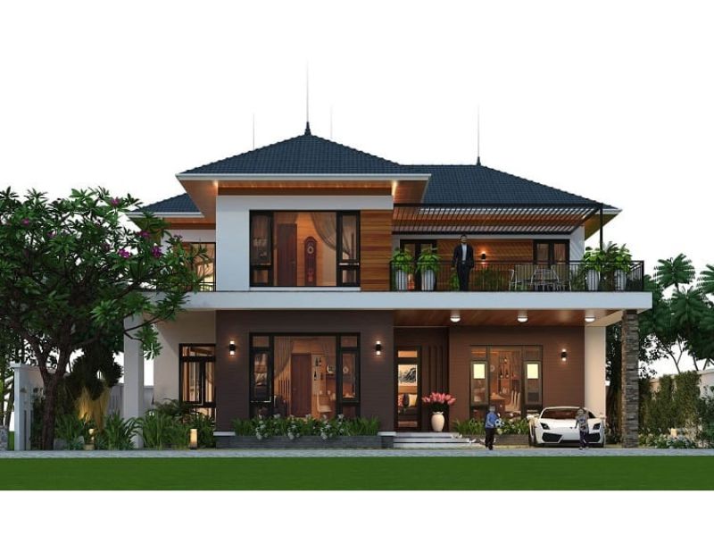 Không gian đáng sống của căn biệt thự 2 tầng mái Nhật