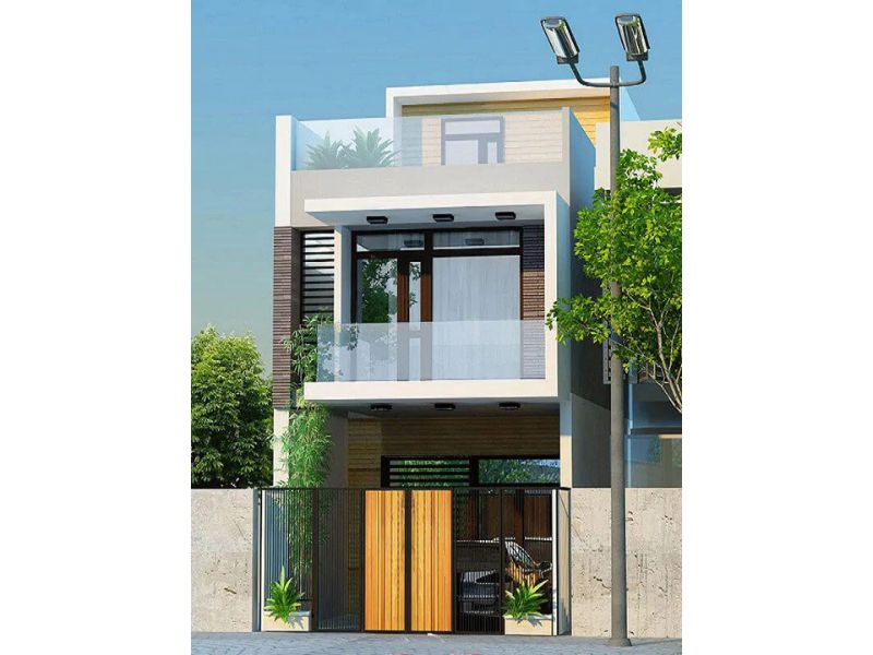 Công trình nhà 2 tầng 1 tum hiện đại