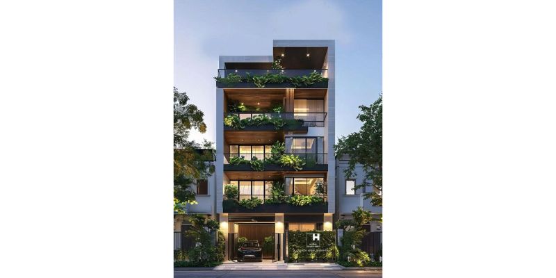 Kiến trúc nhà đẹp mặt tiền 6m sâu 25m