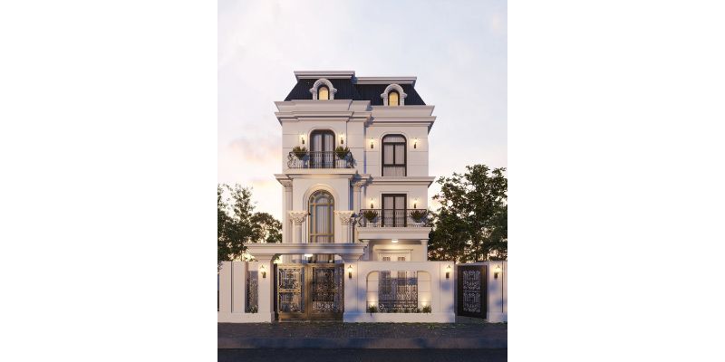 Nhà 3 tầng tân cổ điển mặt tiền 6m sang trọng