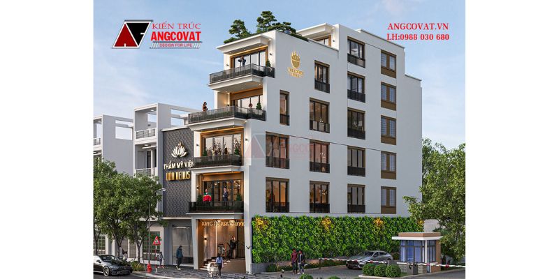 Ngoại thất nhà ở kết hợp quán café 6x26m2