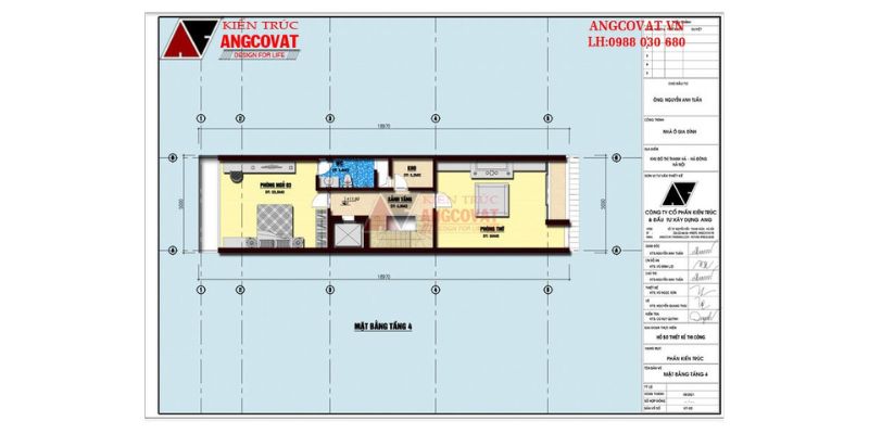 Công năng khu vực tầng 4 nhà ở kết hợp kinh doanh có hầm