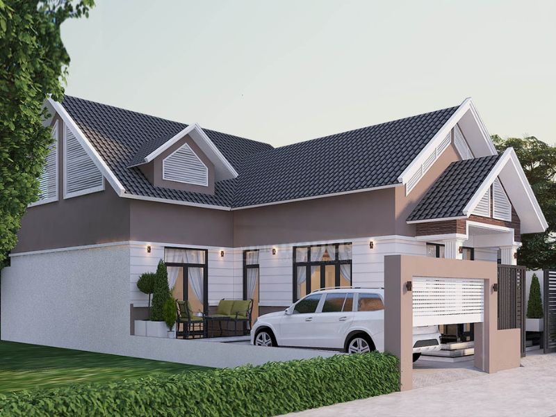 Nhà vườn 1 tầng có gara rộng trước mặt tiền 9m