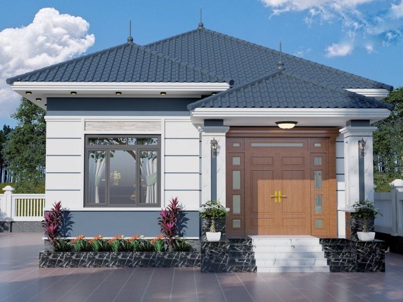 Nhà vườn 1 tầng 9x20m sang trọng và hiện đại