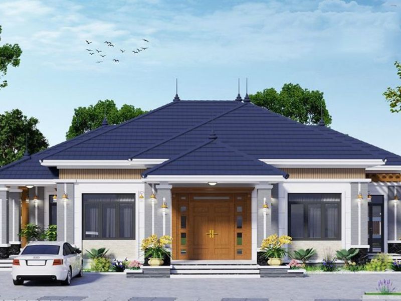 Nhà 1 tầng có sân vườn rộng lớn