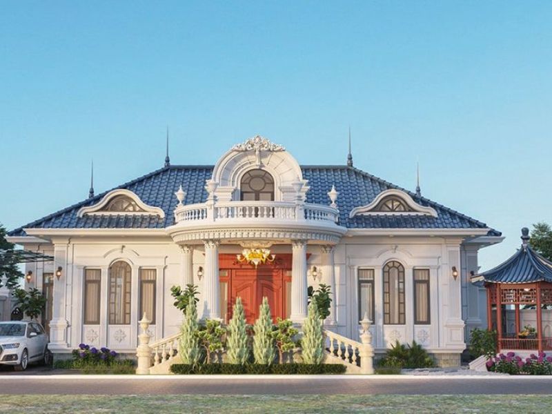Vẻ đẹp độc đáo của mẫu thiết kế nhà Pháp mặt tiền 9m