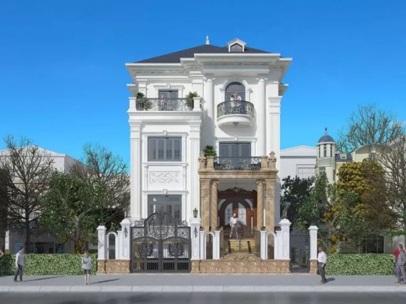 Thiết kế biệt thự tân cổ điển 3 tầng đẹp mê lòng người