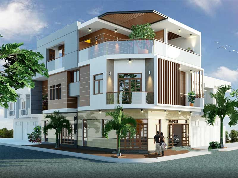 Nhà đẹp và hiện đại có mặt tiền 8m