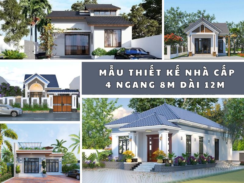 Các mẫu thiết kế nhà cấp 4 ngang 8m dài 12m vừa đẹp vừa tiện nghi
