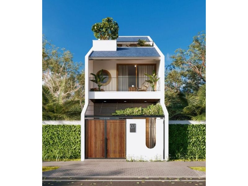 Nhà phố 4x15m mái ngói thiết kế mở, gần gũi với thiên nhiên 
